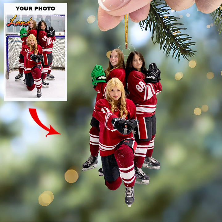 Forever Friends - Personalized Photo Mica Ornament - Customized Your Photo Ornament - Christmas Gift For Friends