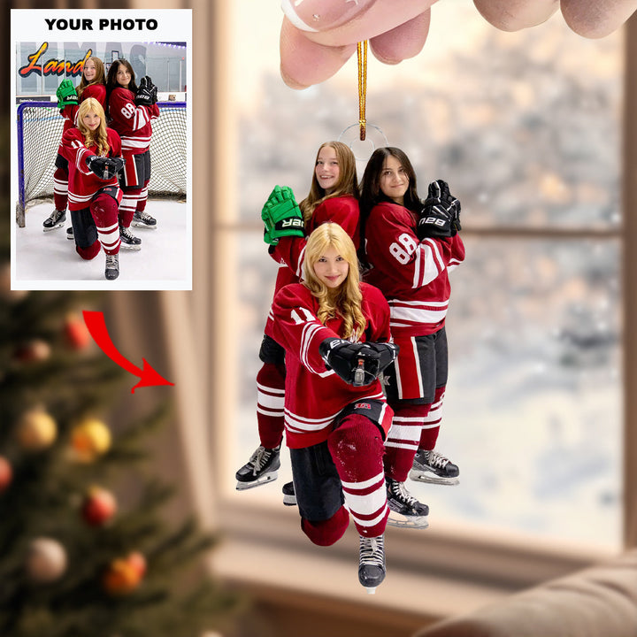 Forever Friends - Personalized Photo Mica Ornament - Customized Your Photo Ornament - Christmas Gift For Friends