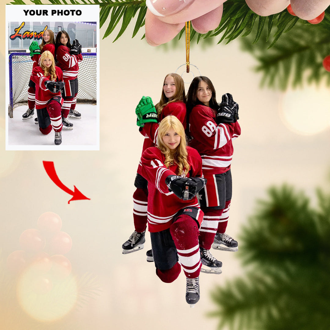 Forever Friends - Personalized Photo Mica Ornament - Customized Your Photo Ornament - Christmas Gift For Friends