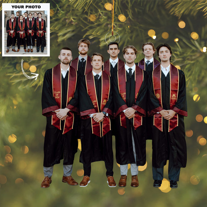 Achievement Unlocked - Personalized Photo Mica Ornament - Customized Your Photo Ornament - Christmas Gift For Graduates