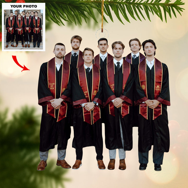 Achievement Unlocked - Personalized Photo Mica Ornament - Customized Your Photo Ornament - Christmas Gift For Graduates