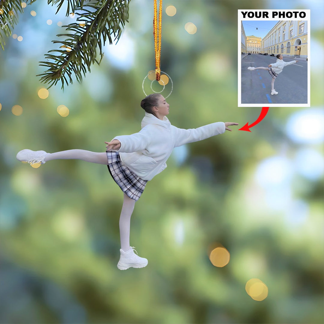 Proud Gymnast - Personalized Photo Mica Ornament - Christmas Gift For Family Members, Gymnasts