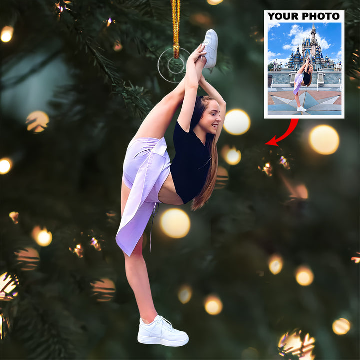 Proud Gymnast - Personalized Photo Mica Ornament - Christmas Gift For Family Members, Gymnasts