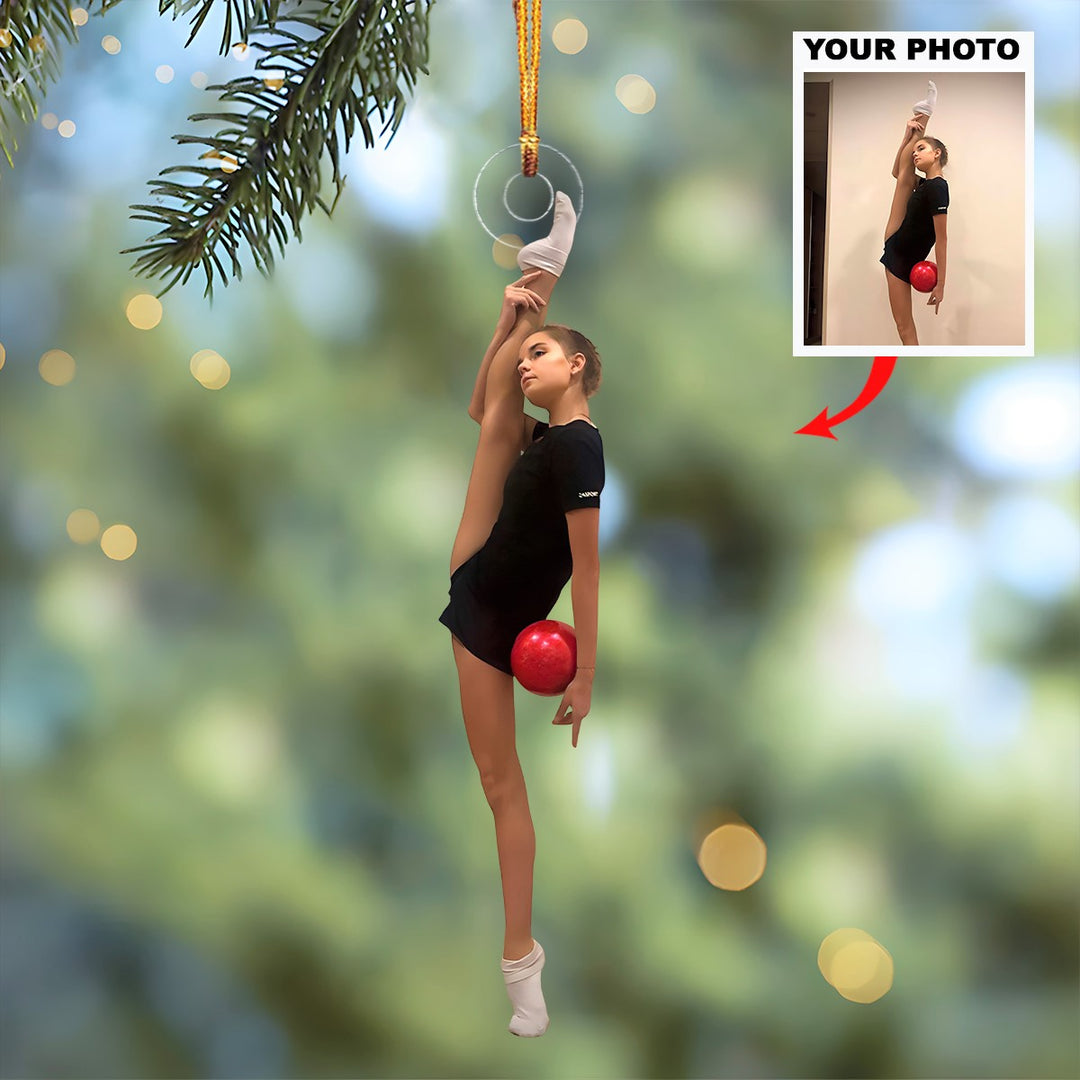 Proud Gymnast - Personalized Photo Mica Ornament - Christmas Gift For Family Members, Gymnasts