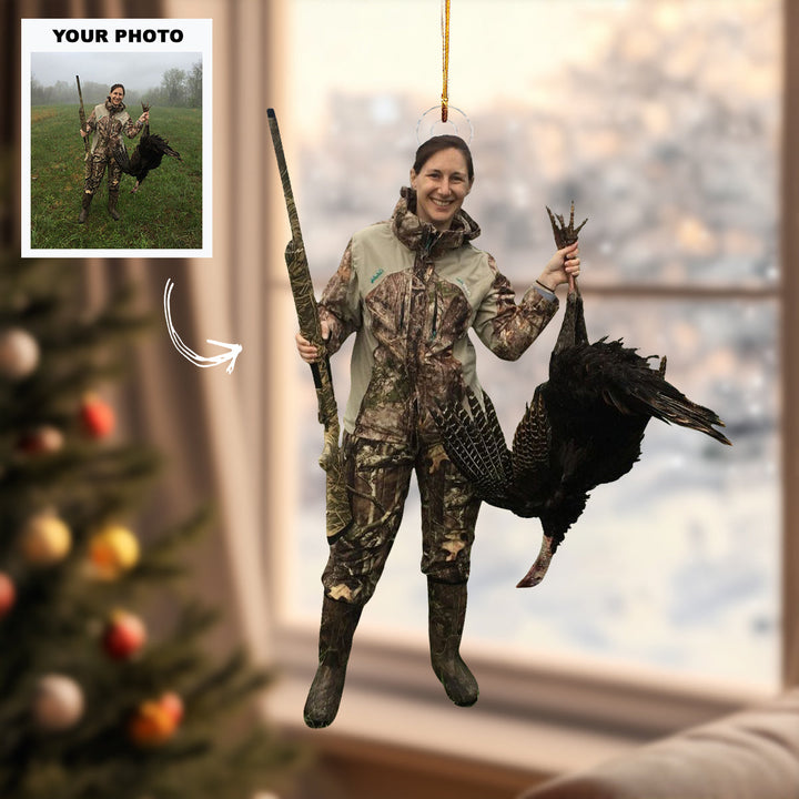 Nature’s Prize - Personalized Photo Mica Ornament - Customized Your Photo Ornament - Christmas Gifts For Hunting Lovers