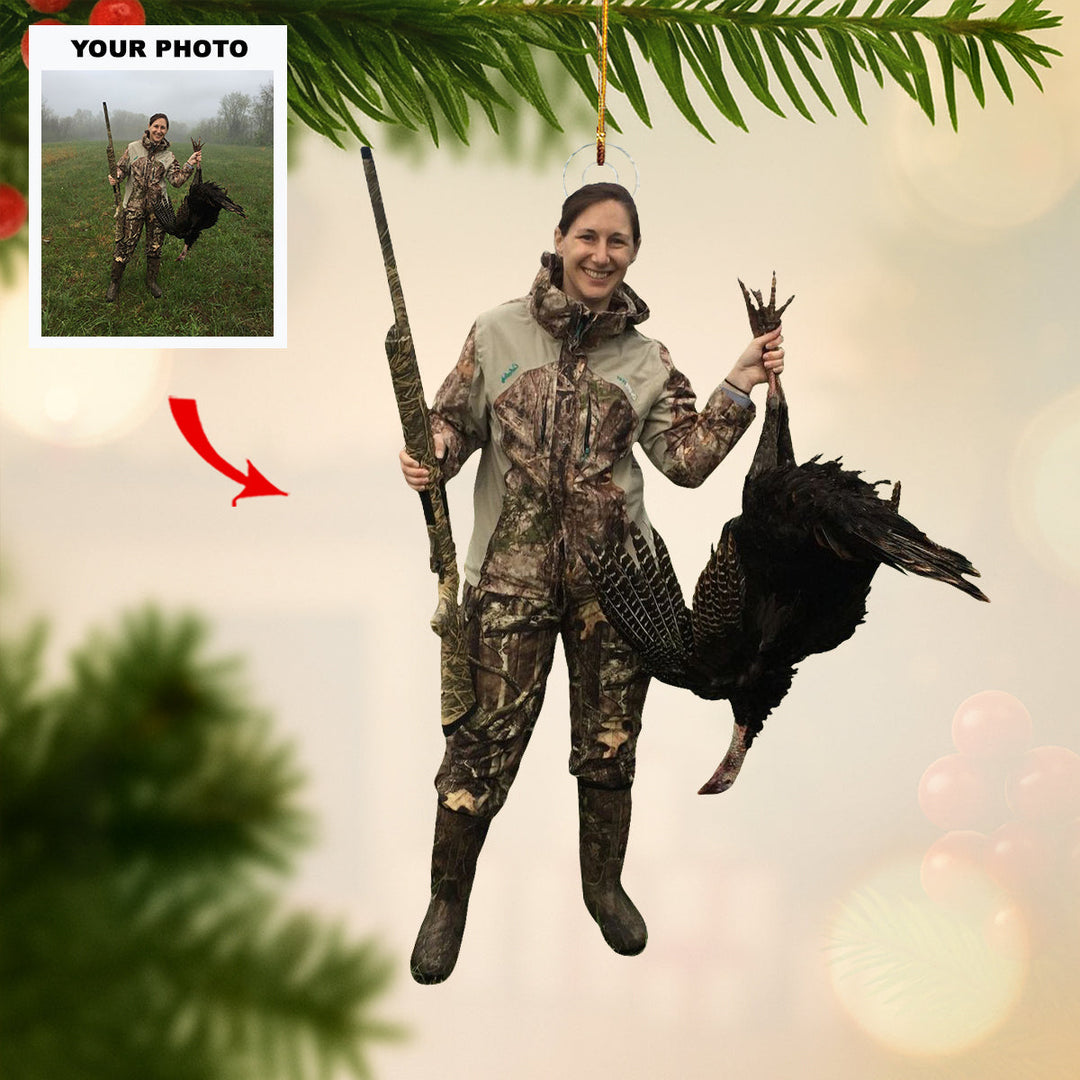 Nature’s Prize - Personalized Photo Mica Ornament - Customized Your Photo Ornament - Christmas Gifts For Hunting Lovers