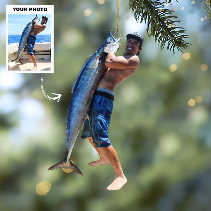 Pride Pose - Personalized Photo Mica Ornament - Customized Your Photo Ornament - Christmas Gifts For Hunting Lovers