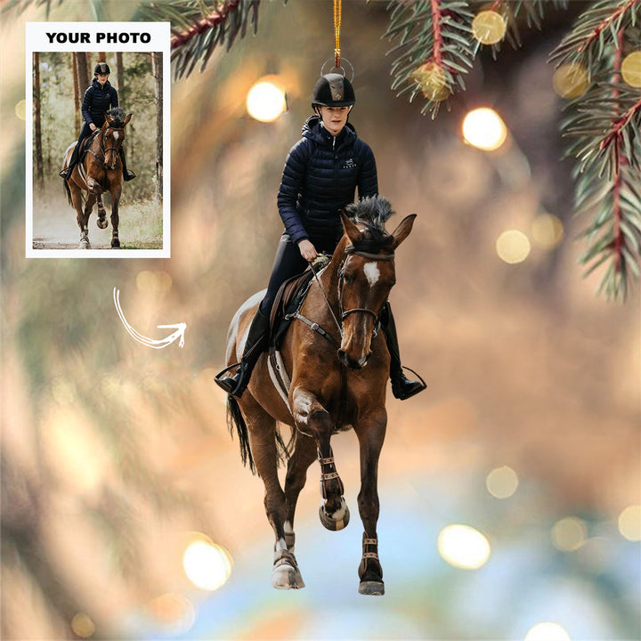 Wild Hooves - Personalized Photo Mica Ornament - Customized Your Photo Ornament - Christmas Gift For Horse Lovers