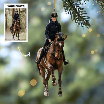 Wild Hooves - Personalized Photo Mica Ornament - Customized Your Photo Ornament - Christmas Gift For Horse Lovers