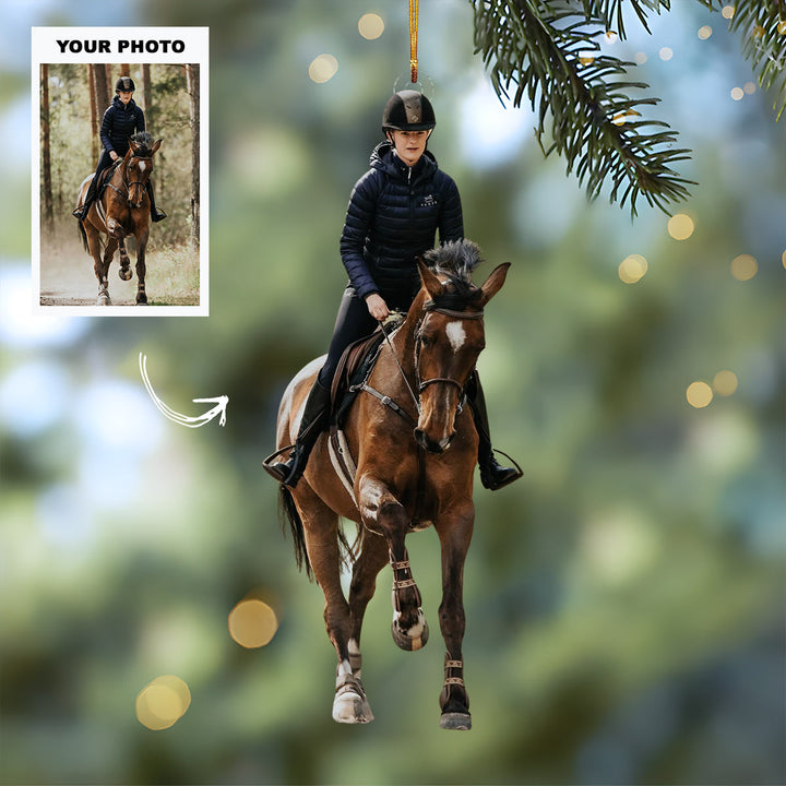 Wild Hooves - Personalized Photo Mica Ornament - Customized Your Photo Ornament - Christmas Gift For Horse Lovers