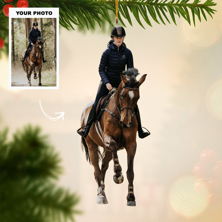 Wild Hooves - Personalized Photo Mica Ornament - Customized Your Photo Ornament - Christmas Gift For Horse Lovers