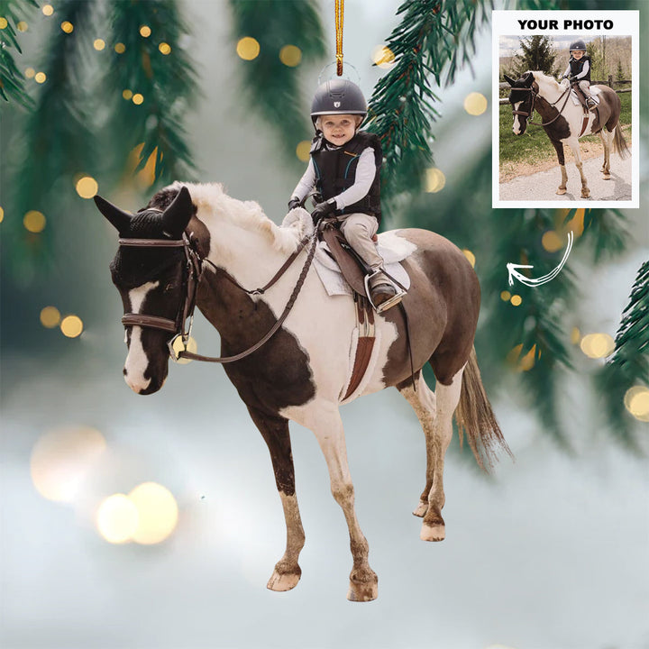 Gallop Dreams - Personalized Photo Mica Ornament - Customized Your Photo Ornament - Christmas Gift For Horse Lovers