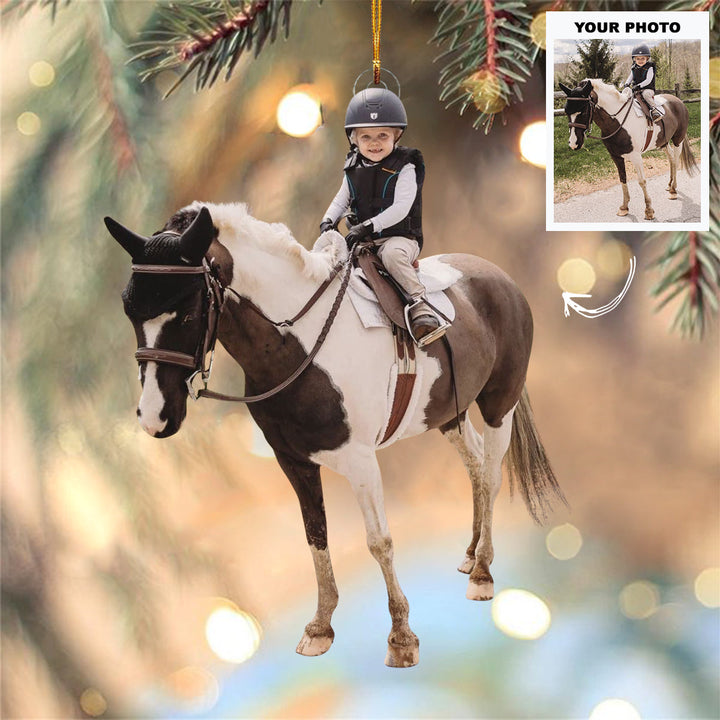 Gallop Dreams - Personalized Photo Mica Ornament - Customized Your Photo Ornament - Christmas Gift For Horse Lovers