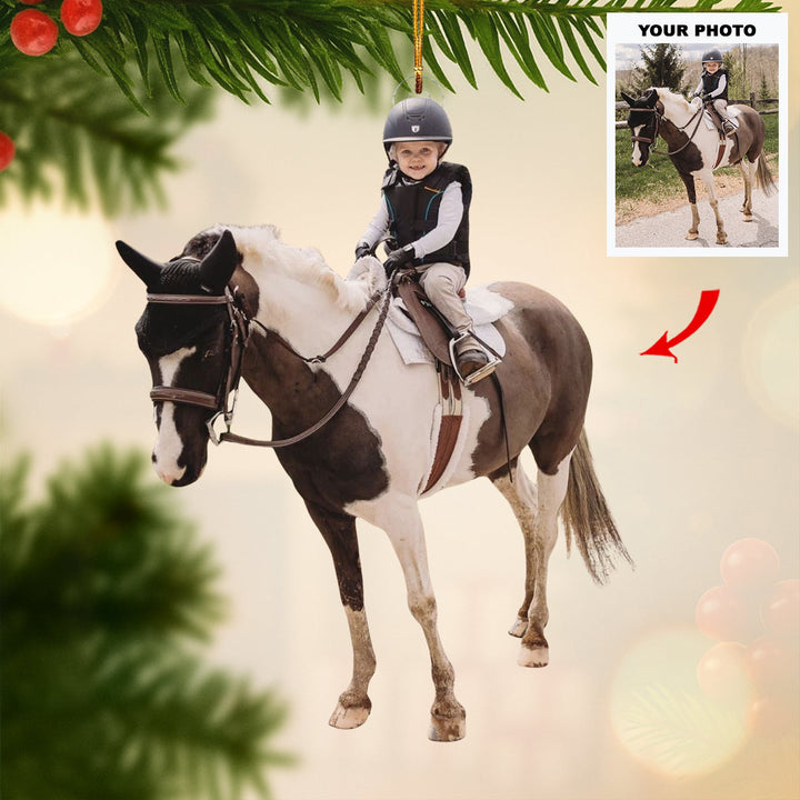 Gallop Dreams - Personalized Photo Mica Ornament - Customized Your Photo Ornament - Christmas Gift For Horse Lovers