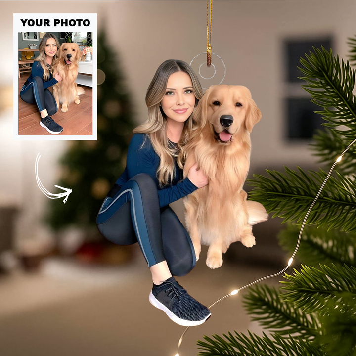 Best Friend With Paws - Personalized Photo Mica Ornament - Customized Your Photo Ornament - Christmas Gift For Pet Lovers