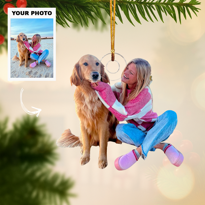 Paws & Smiles - Personalized Photo Mica Ornament - Customized Your Photo Ornament - Christmas Gift For Pet Lovers
