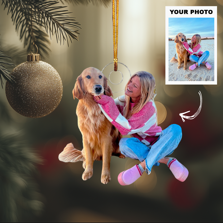 Paws & Smiles - Personalized Photo Mica Ornament - Customized Your Photo Ornament - Christmas Gift For Pet Lovers