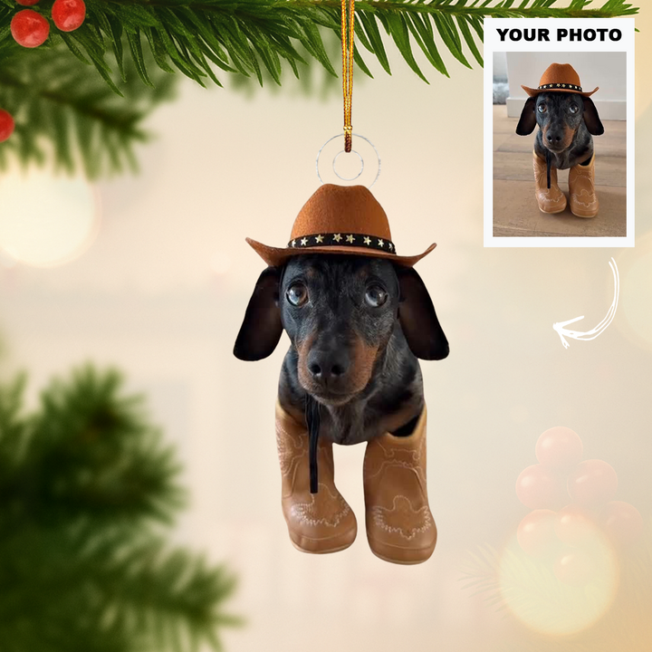 My Pet, My Heart - Personalized Photo Mica Ornament - Customized Your Photo Ornament - Christmas Gift For Pet Lovers