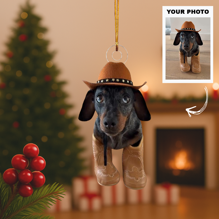 My Pet, My Heart - Personalized Photo Mica Ornament - Customized Your Photo Ornament - Christmas Gift For Pet Lovers