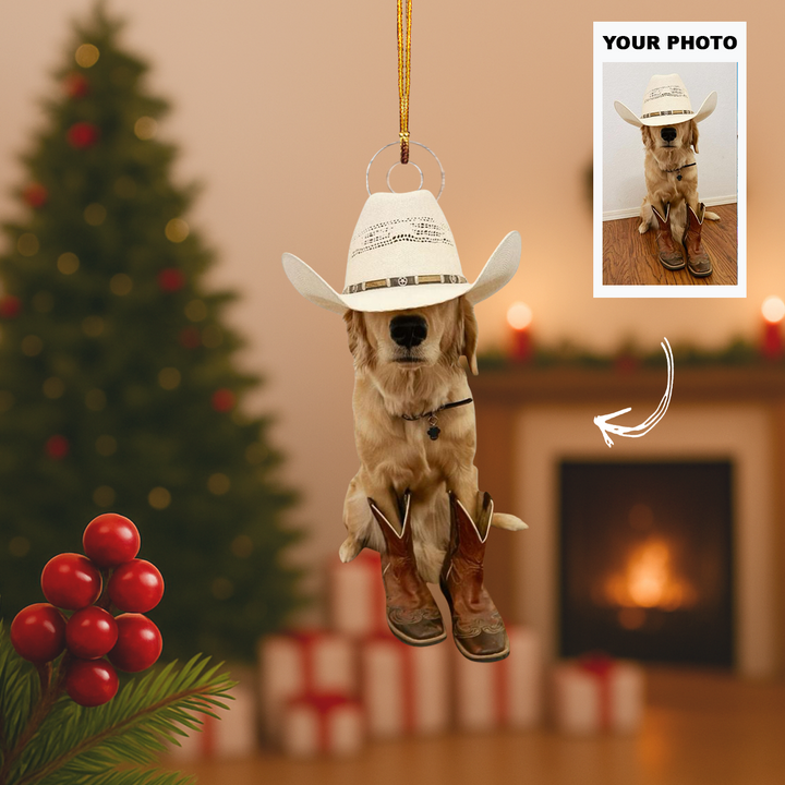 Fur-ever Moments - Personalized Photo Mica Ornament - Customized Your Photo Ornament - Christmas Gift For Pet Lovers