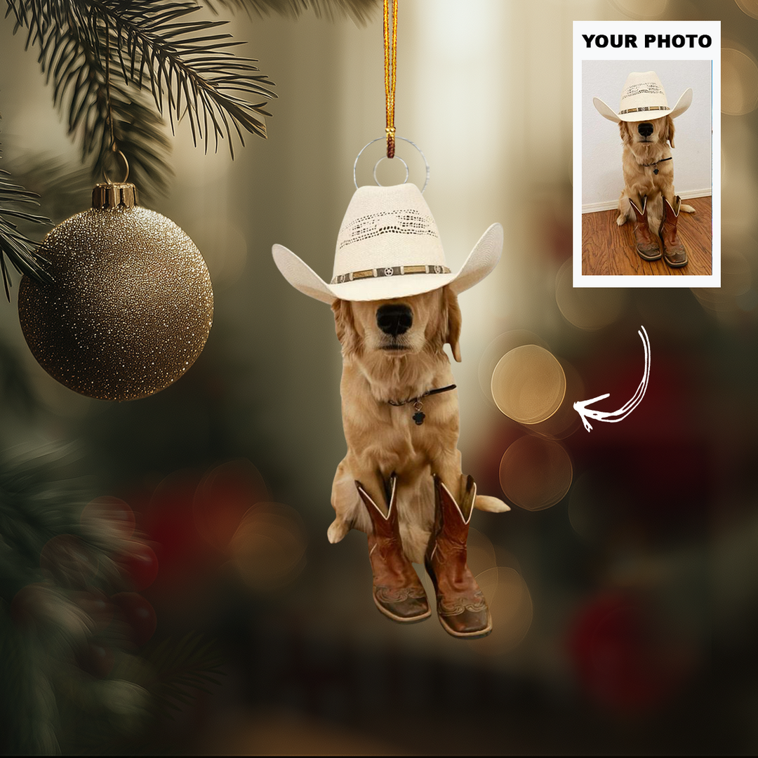 Fur-ever Moments - Personalized Photo Mica Ornament - Customized Your Photo Ornament - Christmas Gift For Pet Lovers