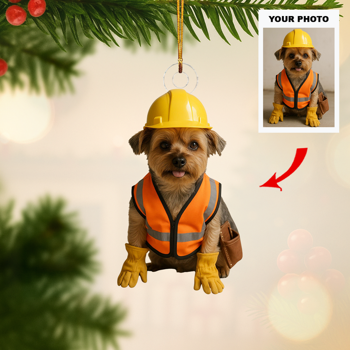 Fur Baby Love - Personalized Photo Mica Ornament - Customized Your Photo Ornament - Christmas Gift For Pet Lovers