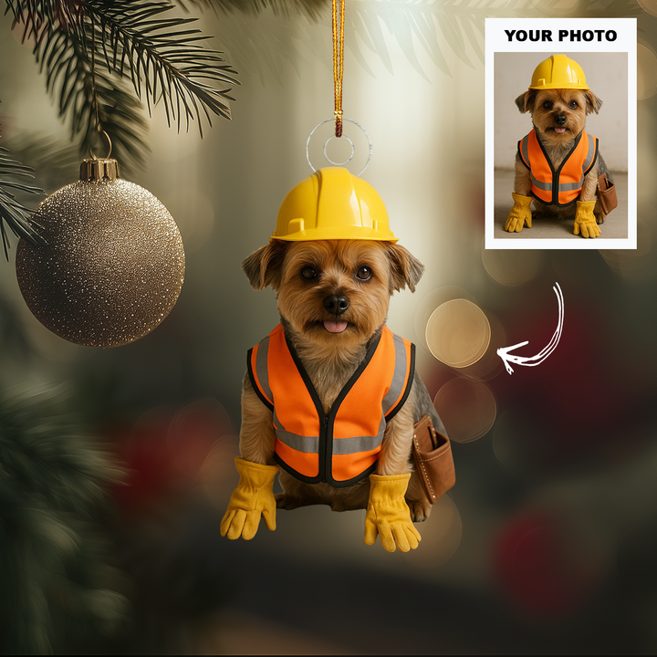 Fur Baby Love - Personalized Photo Mica Ornament - Customized Your Photo Ornament - Christmas Gift For Pet Lovers