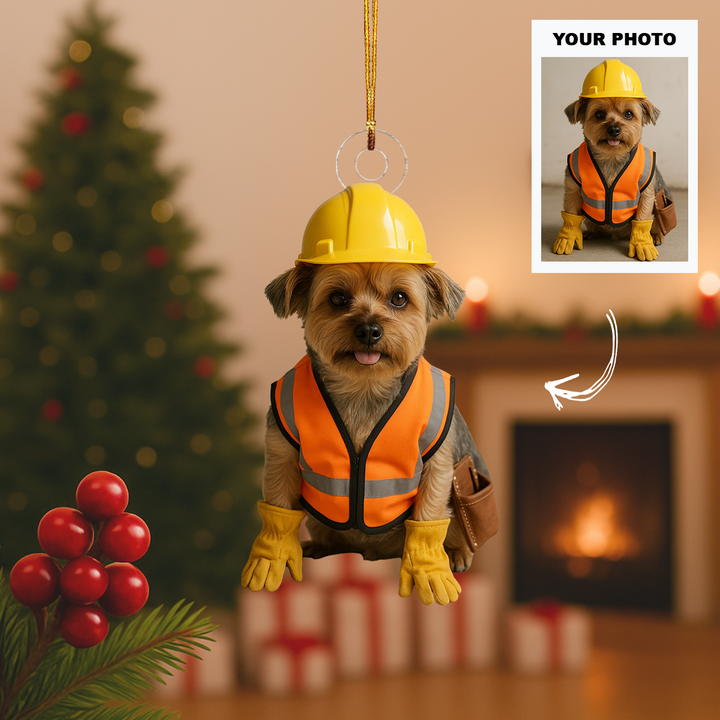 Fur Baby Love - Personalized Photo Mica Ornament - Customized Your Photo Ornament - Christmas Gift For Pet Lovers