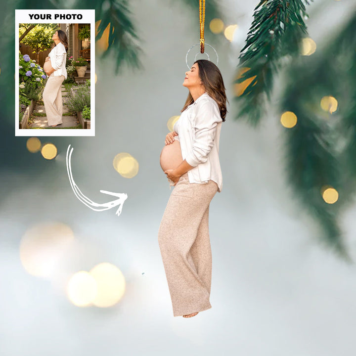 Love Before Birth - Personalized Photo Mica Ornament - Customized Your Photo Ornament - Christmas Gift For Mom-to-Be