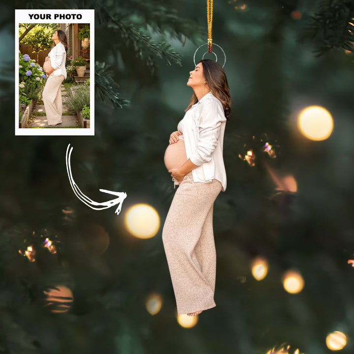 Love Before Birth - Personalized Photo Mica Ornament - Customized Your Photo Ornament - Christmas Gift For Mom-to-Be