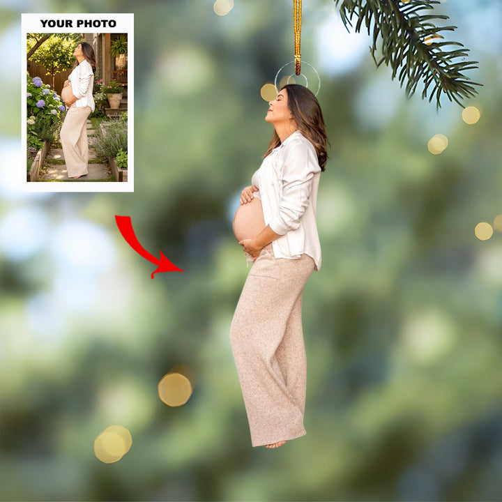 Love Before Birth - Personalized Photo Mica Ornament - Customized Your Photo Ornament - Christmas Gift For Mom-to-Be