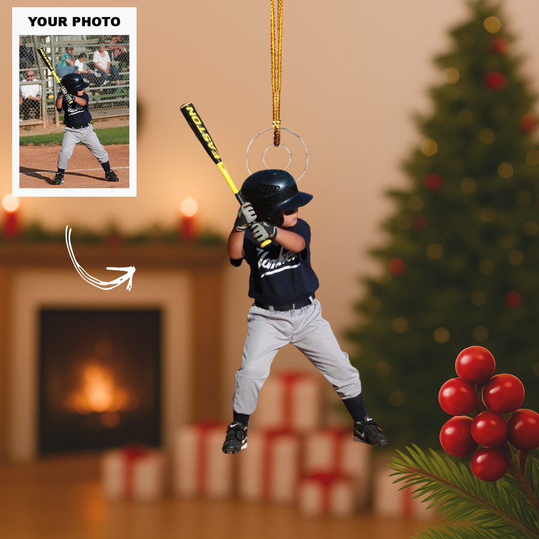 Game On - Personalized Photo Mica Ornament - Customized Your Photo Ornament - Christmas Gift For Sport Lovers