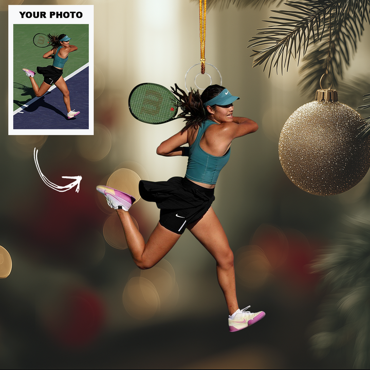 Born To Compete - Personalized Photo Mica Ornament - Customized Your Photo Ornament - Christmas Gift For Sport Lovers