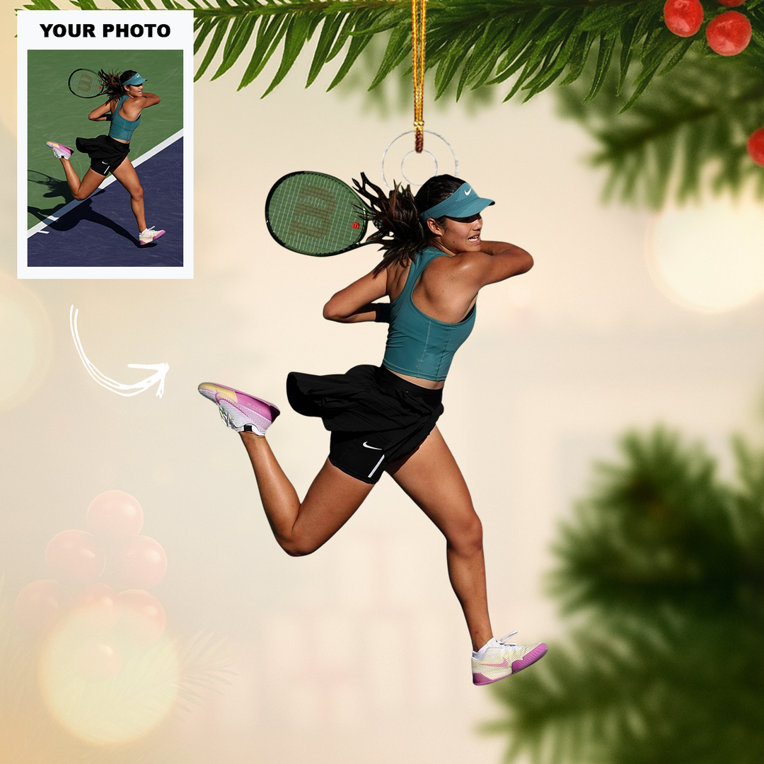 Born To Compete - Personalized Photo Mica Ornament - Customized Your Photo Ornament - Christmas Gift For Sport Lovers