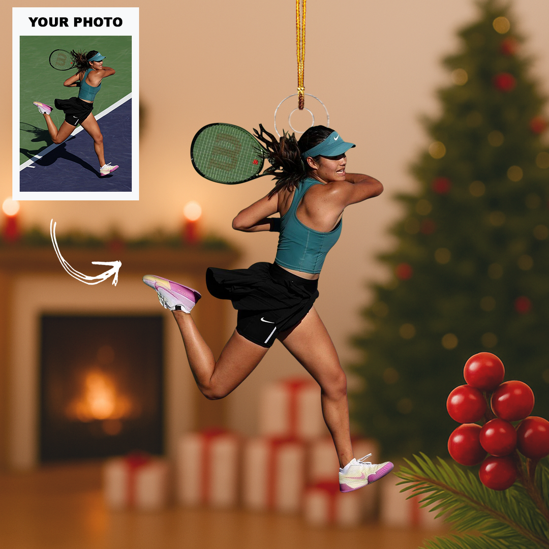 Born To Compete - Personalized Photo Mica Ornament - Customized Your Photo Ornament - Christmas Gift For Sport Lovers