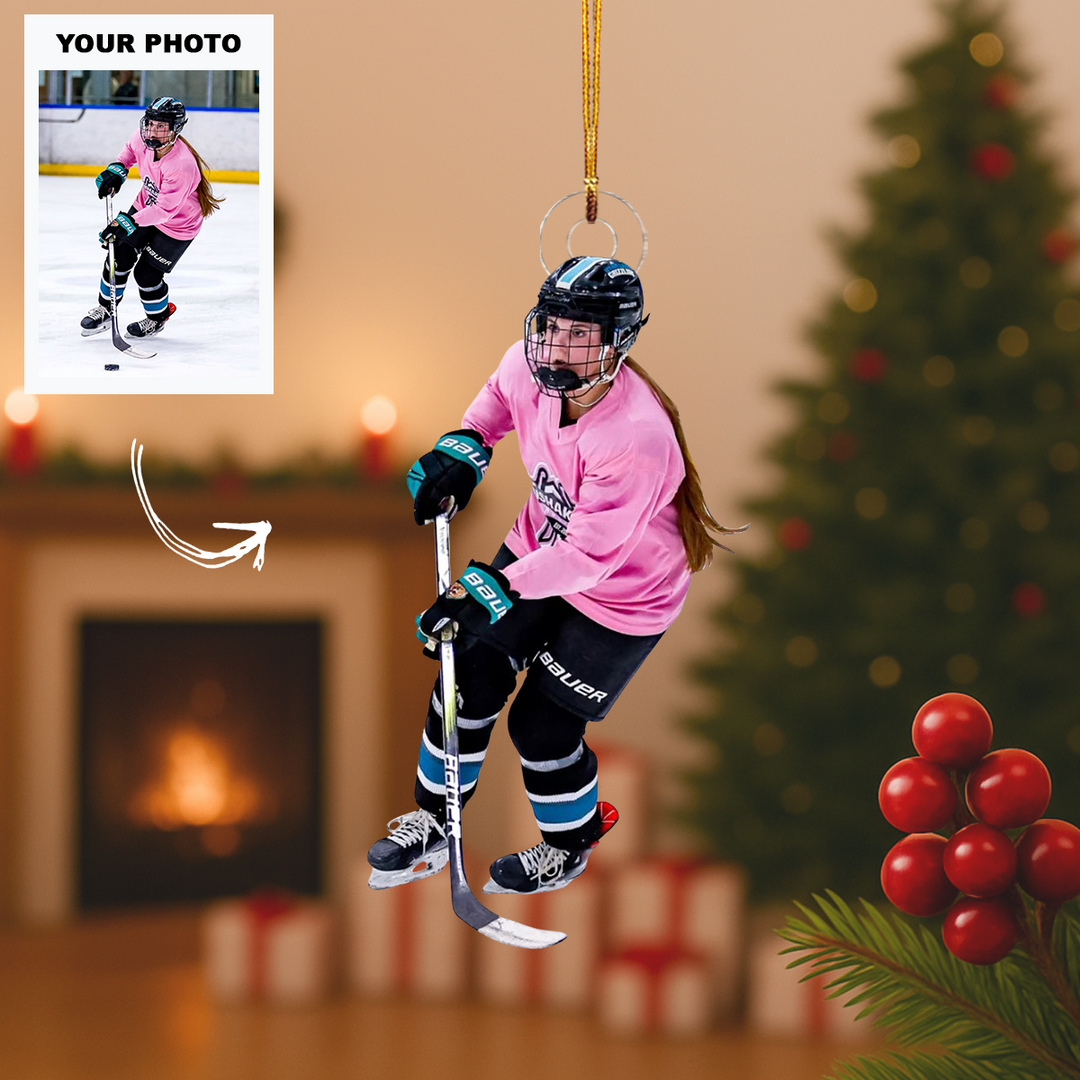 Fuel the Fire - Personalized Photo Mica Ornament - Customized Your Photo Ornament - Christmas Gift For Sport Lovers