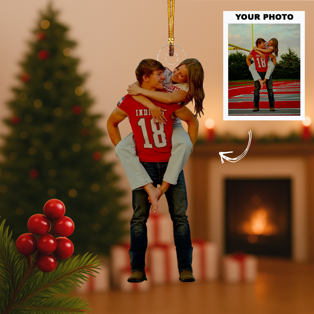 Always & Forever - Personalized Photo Mica Ornament - Customized Your Photo Ornament - Christmas Gift For Couple