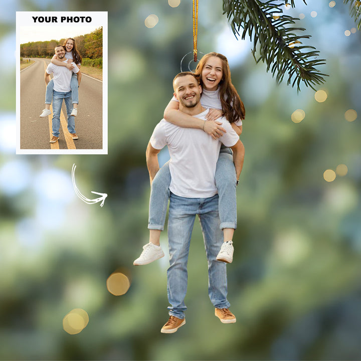 Personalized Photo Mica Ornament - Customized Your Photo Ornament - Christmas Gift For Couple