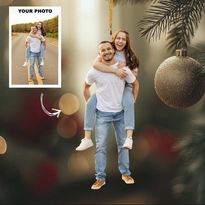 Personalized Photo Mica Ornament - Customized Your Photo Ornament - Christmas Gift For Couple
