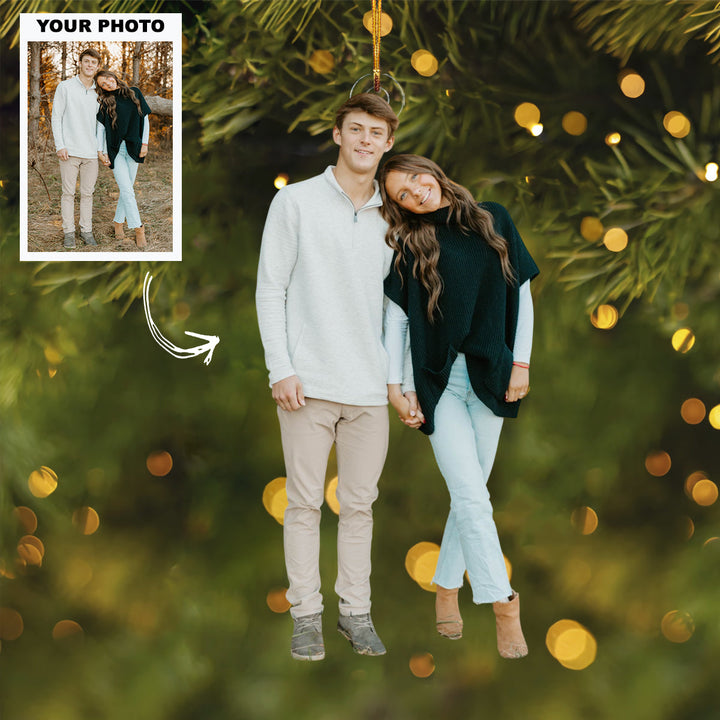 Forever Yours - Personalized Photo Mica Ornament - Customized Your Photo Ornament - Christmas Gift For Couple