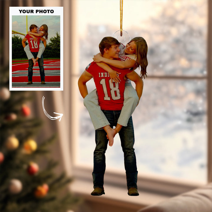 Always & Forever - Personalized Photo Mica Ornament - Customized Your Photo Ornament - Christmas Gift For Couple