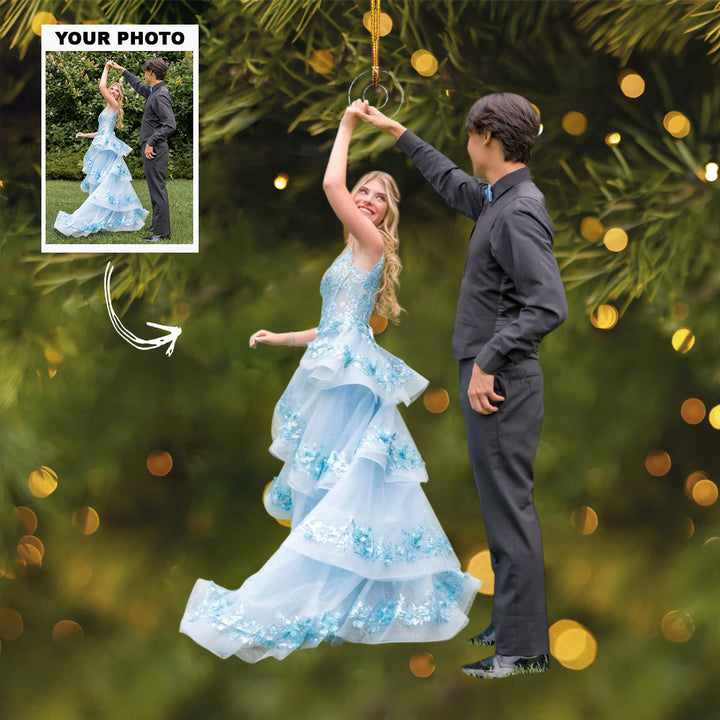 Love Beyond Time - Personalized Photo Mica Ornament - Customized Your Photo Ornament - Christmas Gift For Couple