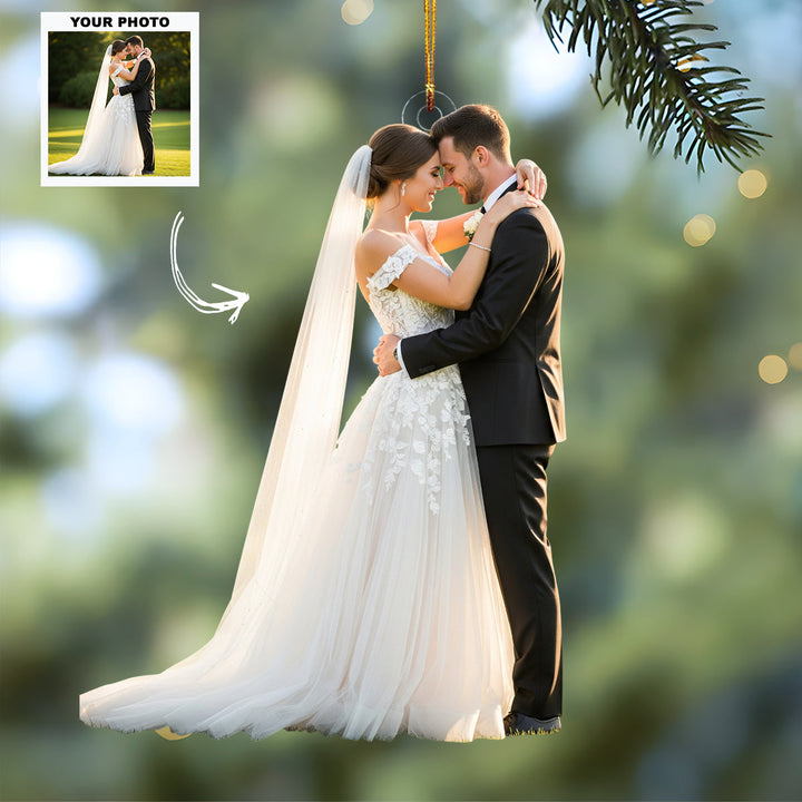 Perfect Match - Personalized Photo Mica Ornament - Customized Your Photo Ornament - Christmas Gift For Couple