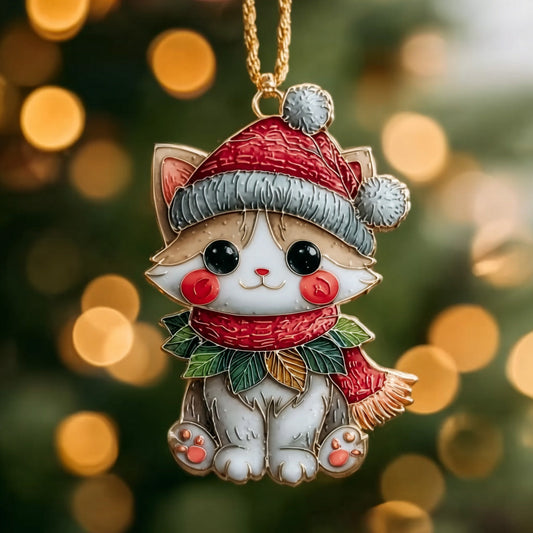 Little Meow Claus Mica Ornament NCU0DH269