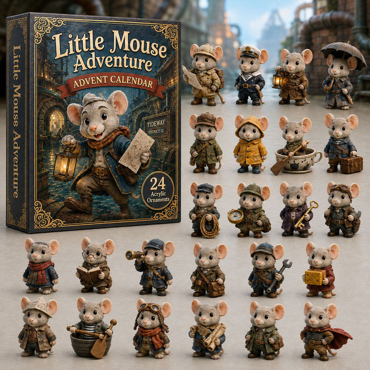 CHRISTMAS KICKOFF 40% OFF - Little Mouse Adventure Advent Calendar 2026 - 24-Day Festive Countdown, Acrylic Charms Blind Box - Gift For Mouse Lovers AC0TH115
