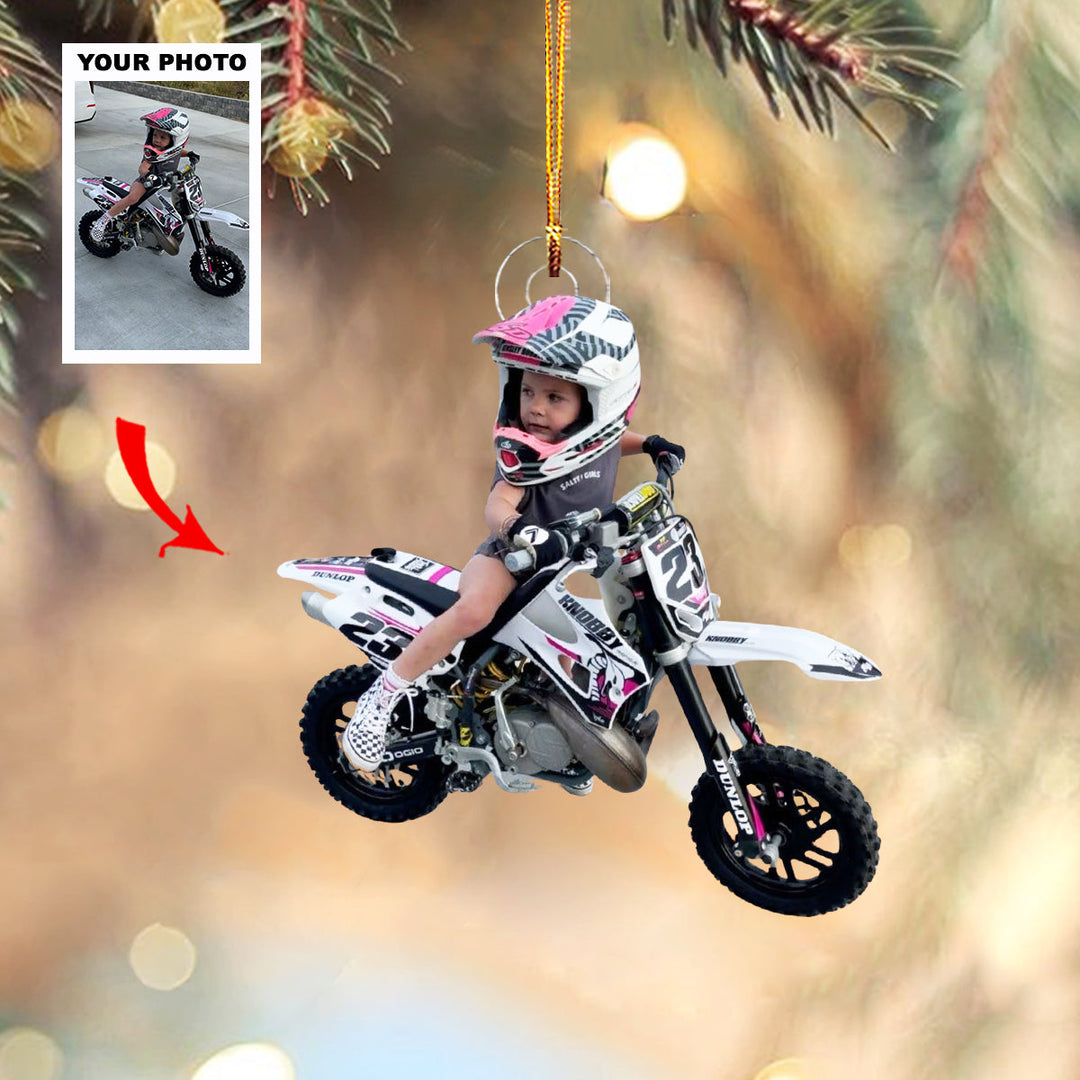 Little Pro - Personalized Photo Mica Ornament - Christmas Gift For Sport Lovers