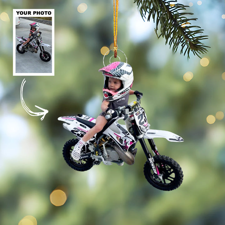 Little Pro - Personalized Photo Mica Ornament - Christmas Gift For Sport Lovers