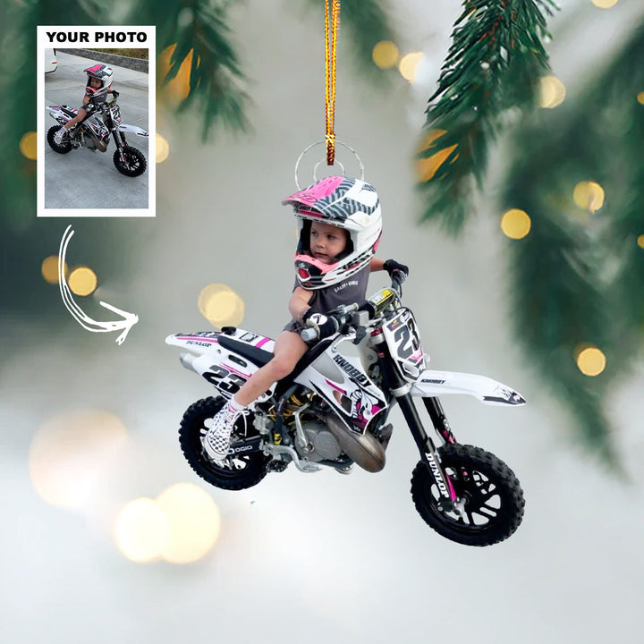 Little Pro - Personalized Photo Mica Ornament - Christmas Gift For Sport Lovers