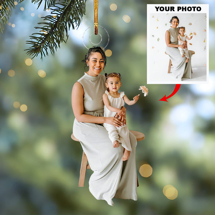 Love Nest - Personalized Photo Mica Ornament - Christmas Gift For Family Members