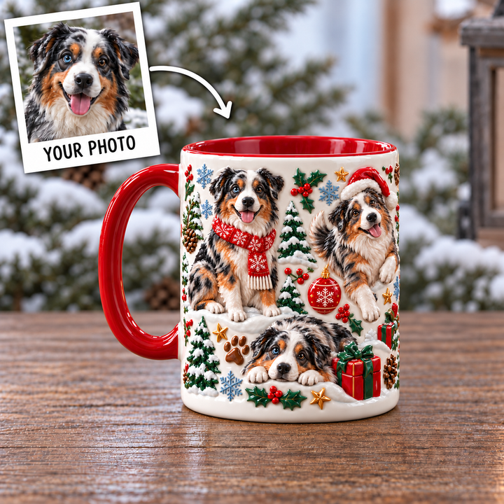 Lovely Aussie Personalized 3D Effect Printed Accent Mug UPL0TM001